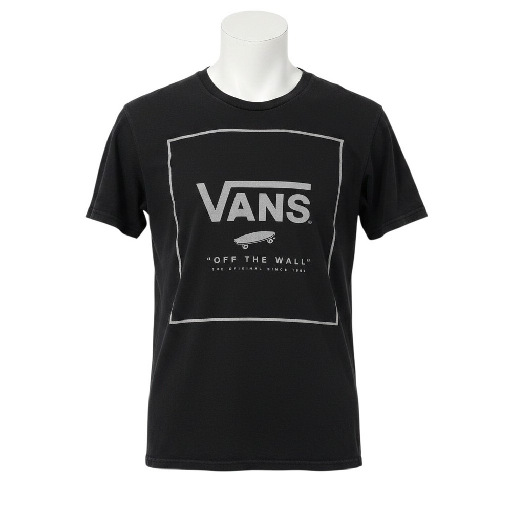 Vans Off The Wall Black T Shirt Skateboarding Casual‎ Mens Size Small